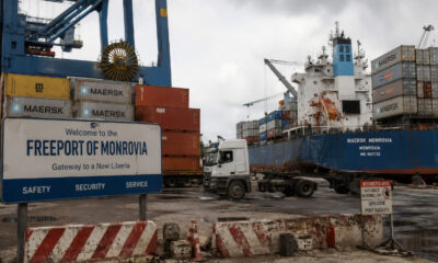 Cargo containers at the Freeport of Monrovia, where port capacity constrains AfCFTA trade