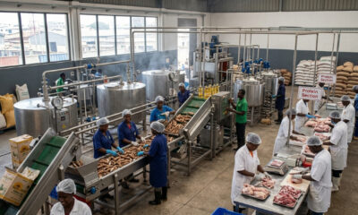 Urban food processing facility in West Africa meeting growing demand for processed foods, edible oils, and animal protein