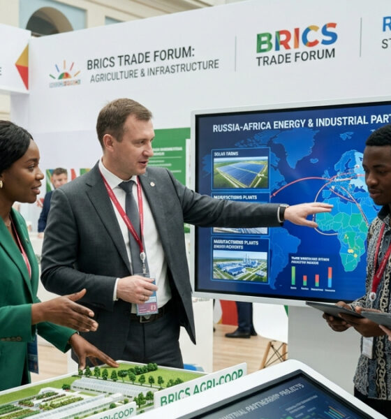 Russia Africa trade partnership within the BRICS alliance, supporting agriculture, energy, and industrial cooperation