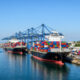 Container ships docked at Dar es Salaam port in Tanzania, East Africa's growing export gateway and logistics hub