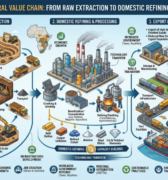 Africa mineral value chain: from raw extraction to domestic refining and export