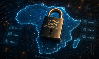 Africa data sovereignty concept: a padlock over a digital map of Africa, emphasizing the need for the continent to govern its own data before external actors do.
