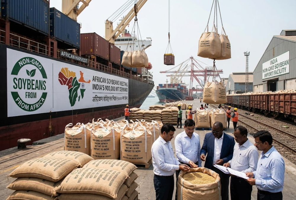 African soybeans meeting India's 900,000 metric ton import demand for non-GMO beans