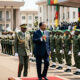 President Paul Biya reviewing Cameroonian troops in an archive photo, amid growing concerns over military loyalty and succession.