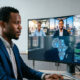 Remote cross-border team coordinating across African time zones using digital collaboration tools for seamless multinational operations.