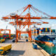 Cargo cranes at Lamu Port, Kenya, the maritime gateway of the LAPSSET trade corridor.