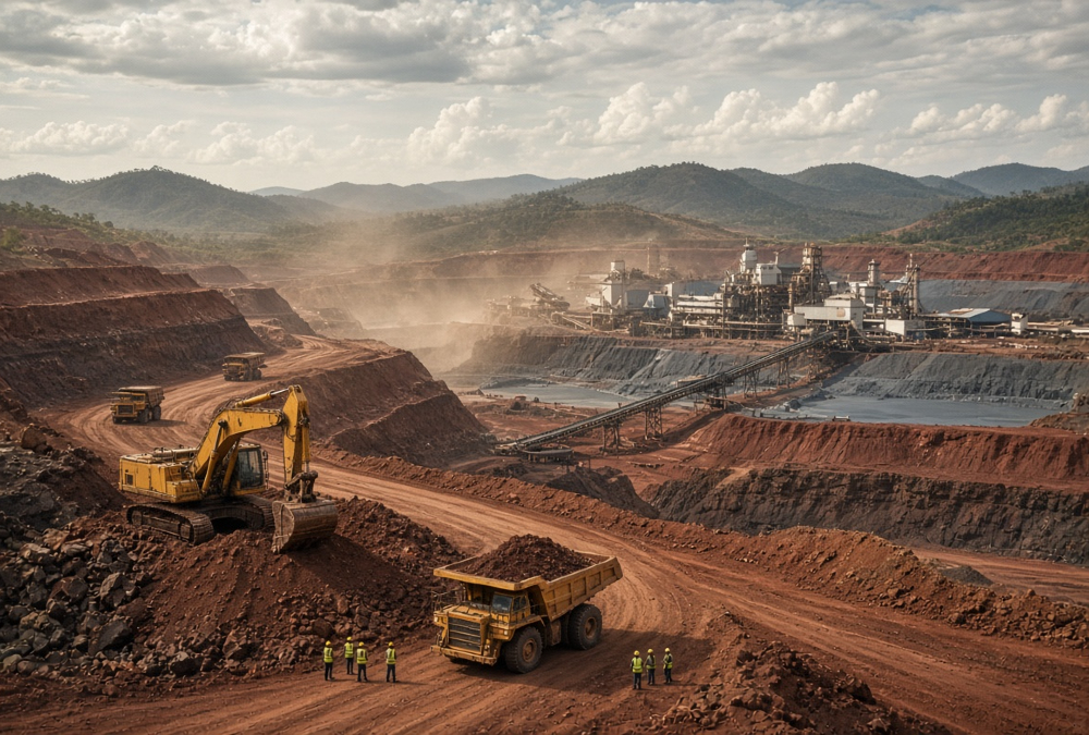 Copper and cobalt mining operations in the Democratic Republic of Congo, Africa's largest source of battery minerals for green energy