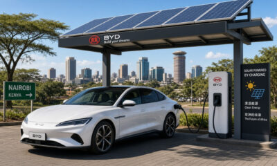 Chinese electric vehicles and EV charging infrastructure supporting Africa’s transition to electric mobility.