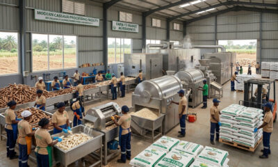 Cassava processing operation illustrating African agribusiness fundamentals and scalable agricultural growth.