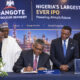 Aliko Dangote at the Dangote Petroleum Refinery IPO signing ceremony in Lagos, Nigeria, marking Africa's largest-ever share offering