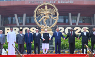 BRICS 2026 Summit leaders in India pose for a group photo at the 18th annual summit, where 11 member nations representing 40% of global GDP coordinated economic policy and pushed for global governance reform.