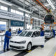 Volkswagen assembly plant in Rwanda producing Polo hatchbacks for global export under Volkswagen Group Africa's expansion strategy