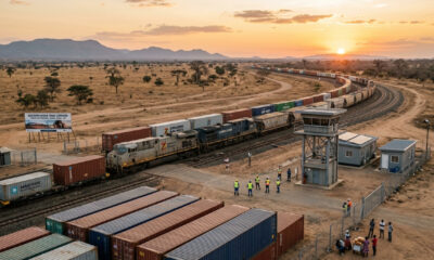 Southern Africa rail renaissance with freight trains and strategic trade corridors connecting Zimbabwe, Zambia, Angola, and the DRC.