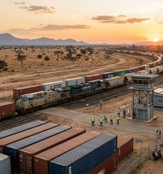 Southern Africa rail renaissance with freight trains and strategic trade corridors connecting Zimbabwe, Zambia, Angola, and the DRC.