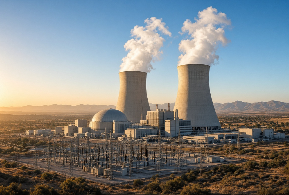 Nuclear power facility representing the global nuclear revival and rising demand for African uranium