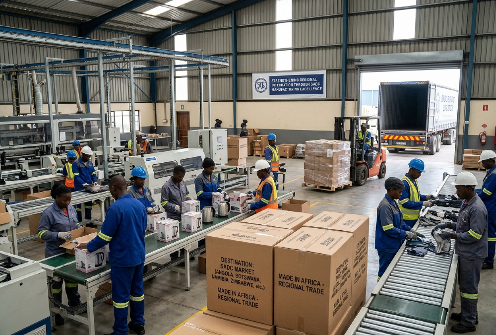 African manufacturing facility producing goods for SADC regional market export