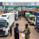 Cargo transport at an African border crossing, representing the practical results of AfCFTA trade facilitation.