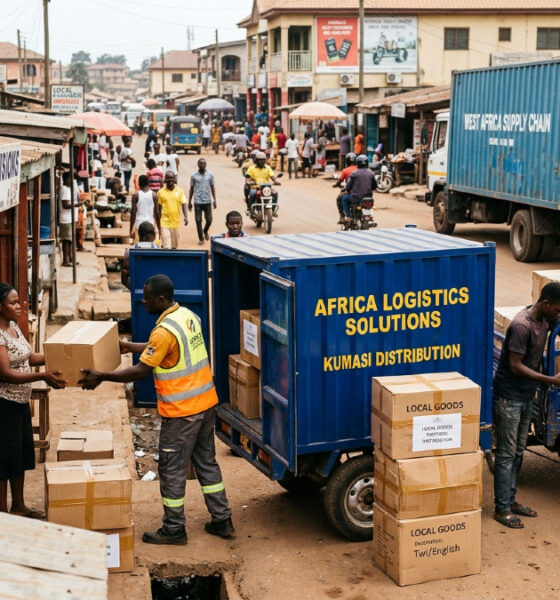 Supply chain distribution in an African secondary city highlighting emerging market logistics strategy.