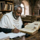 Scholar translating the Ethiopian Bible from ancient Gəʿəz texts