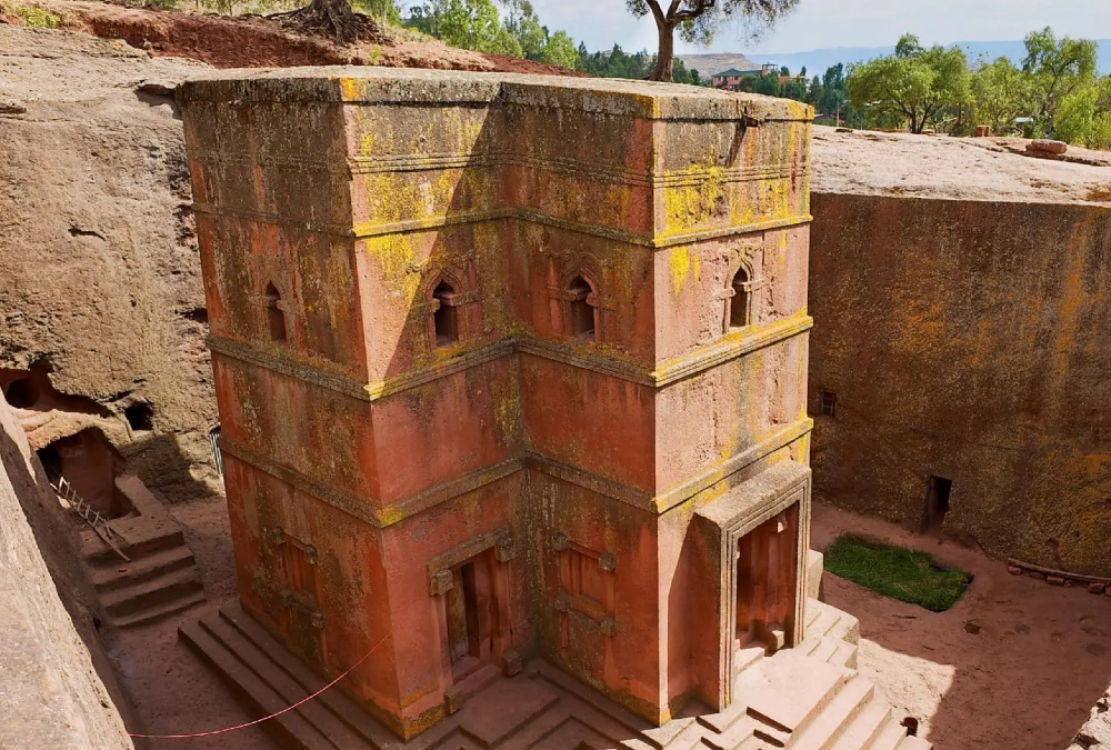 Historic Ethiopian Orthodox church representing the ancient Christian roots of the Kingdom of Aksum and its biblical canon.