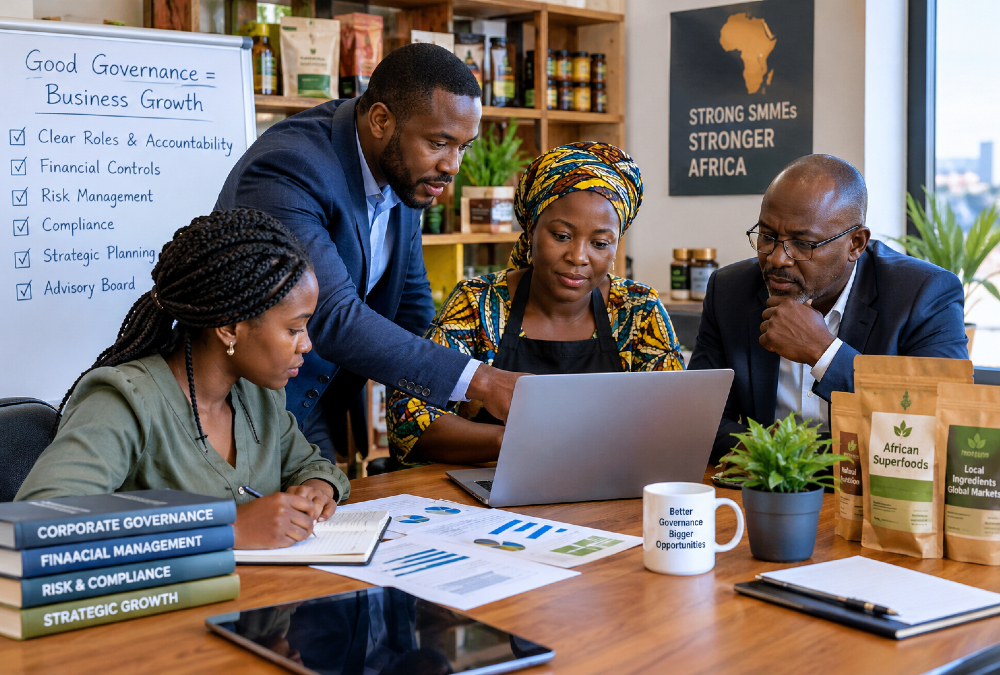 African SMME entrepreneurs using governance, financial controls, and advisory boards to scale their businesses from survival to sustainable growth.