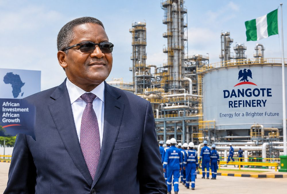 Nigerian industrialist, Aliko Dangote, leading African billionaires driving development through major refinery and industrial projects across the continent.