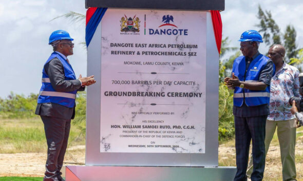 Bamburi Cement plant in Mombasa, which could supply cement for the Dangote refinery in Lamu