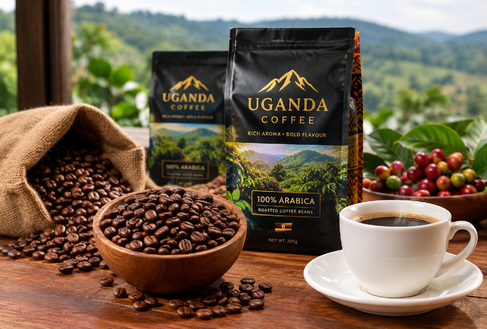 Roasted coffee: Roasted, retail-ready Ugandan coffee beans, the higher-value product Uganda aims to export more of