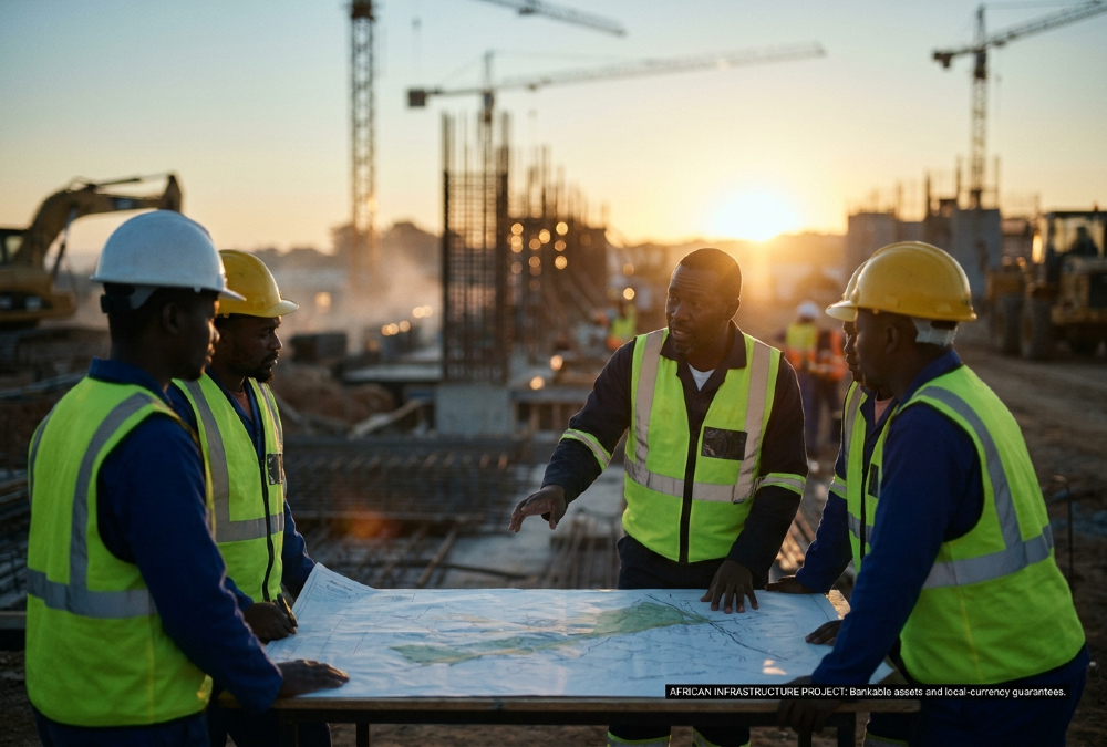 African infrastructure project highlighting the need for bankable assets and local-currency guarantees.